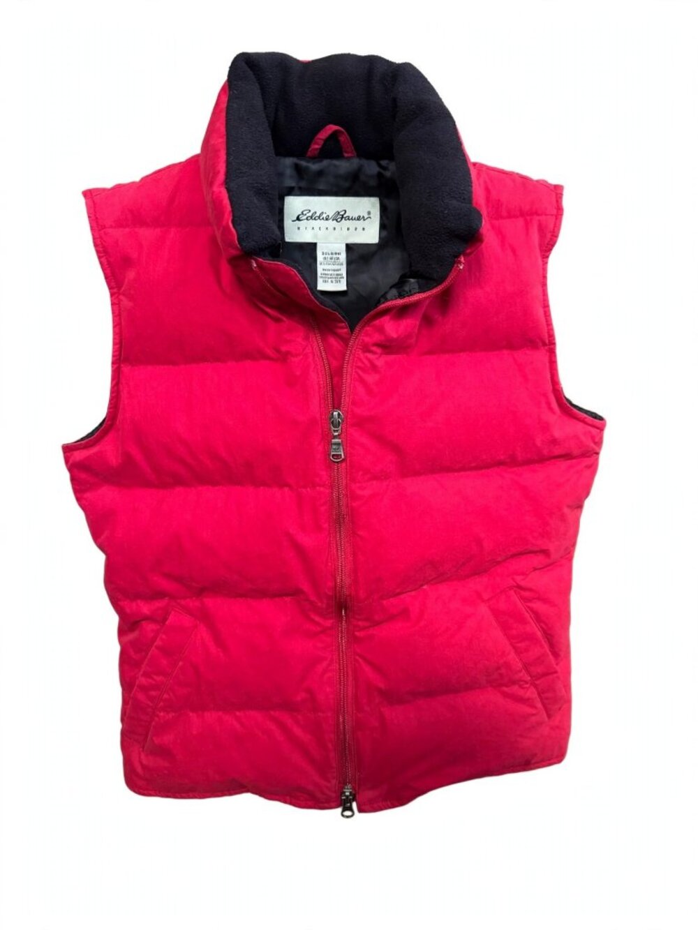 Eddie Bauer Red Down Puffer Vest Womens Size S